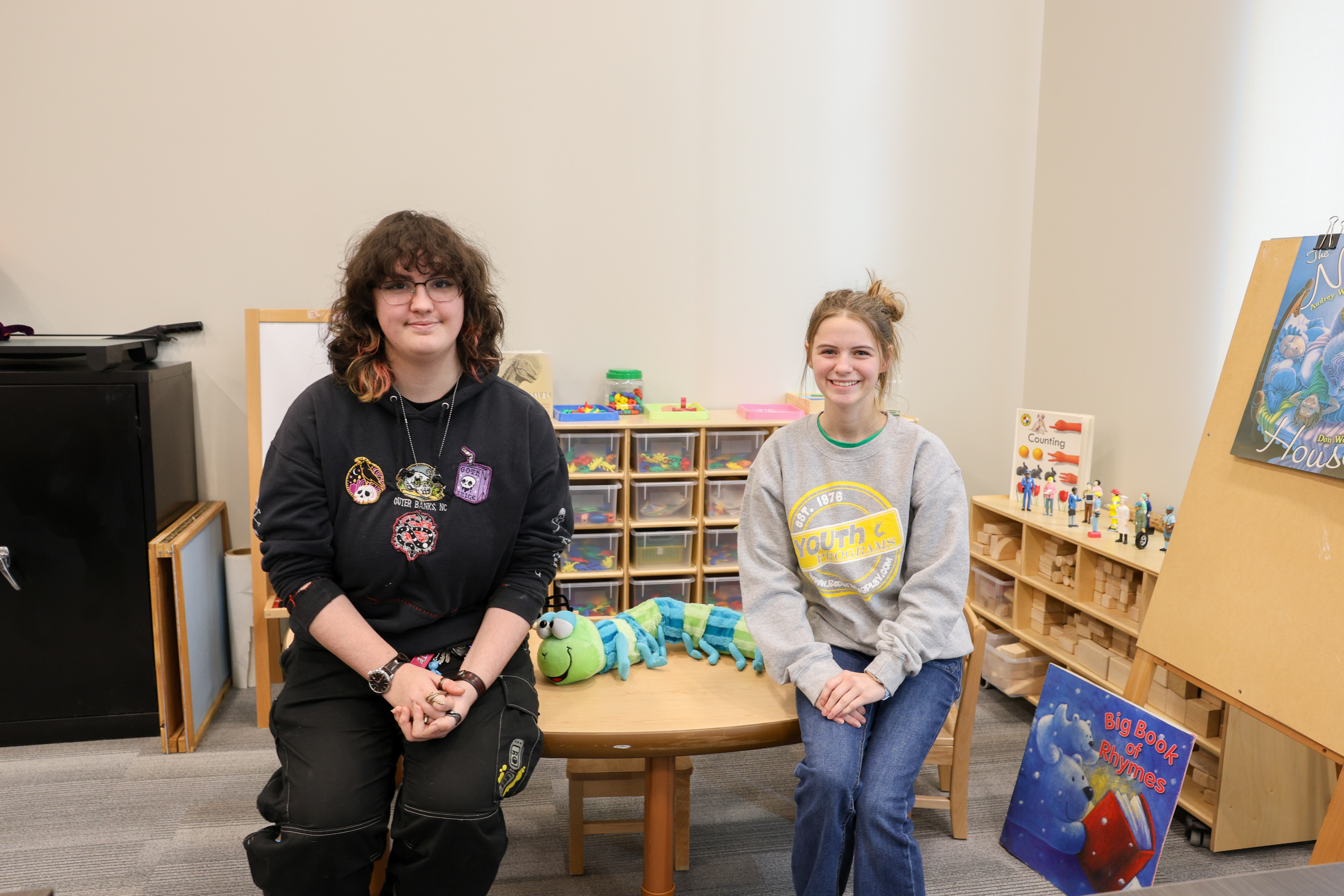 Elle Hill (left) and Breyana Harris are enrolled in VPCC's Early Childhood Education  program.