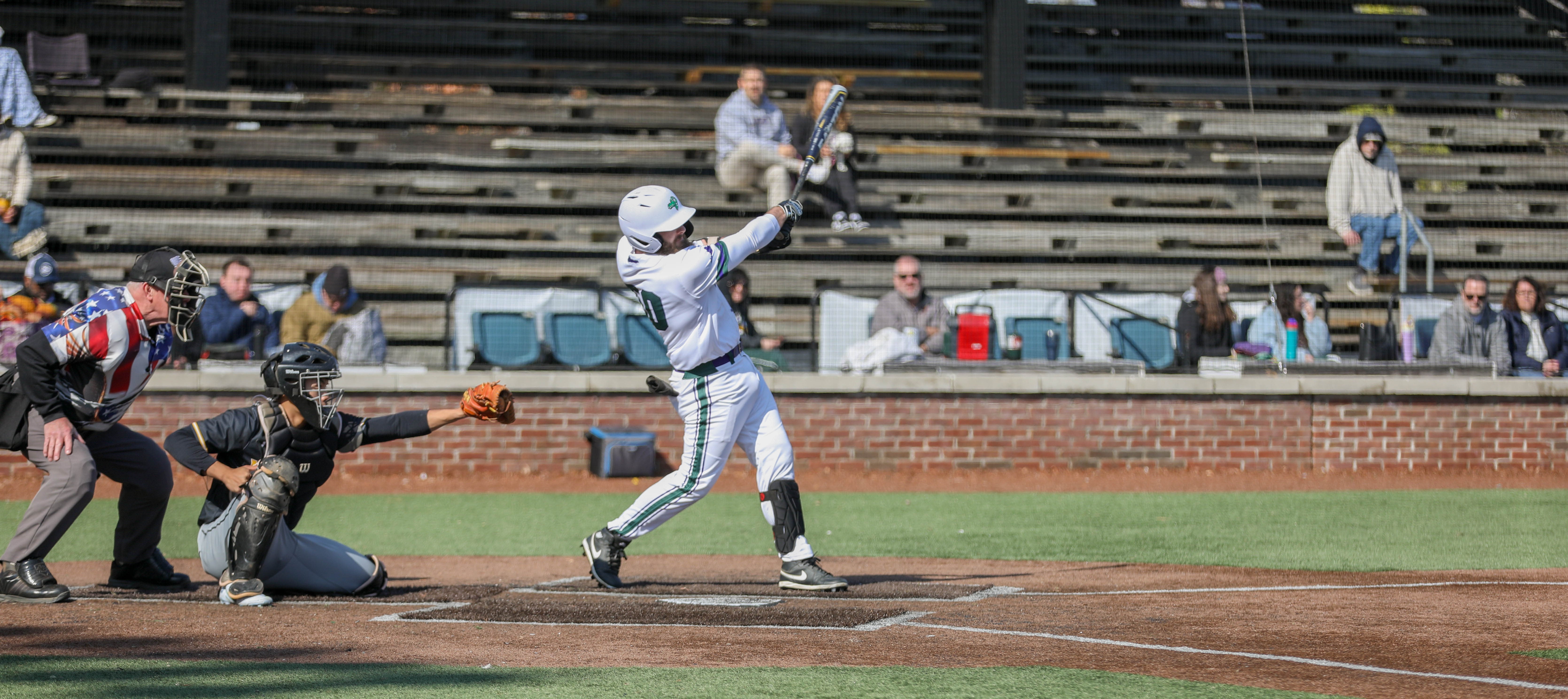 Aidan Feather had three hits and drove in four runs in Sunday's doubleheader.